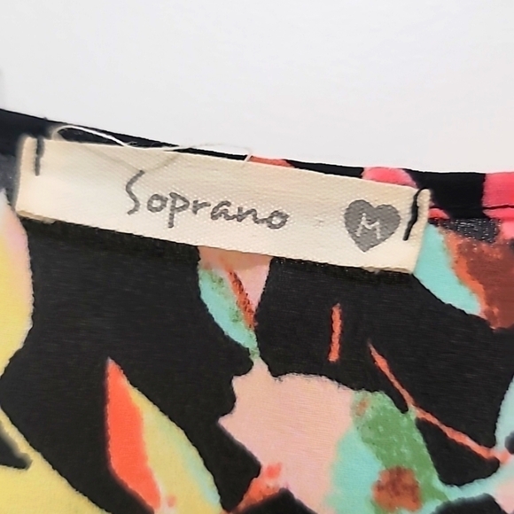 SOPRANO WOMEN'S FLORAL PRINT BEACH WRAP SHRUG KIMONO SIZE L - Picture 5 of 7